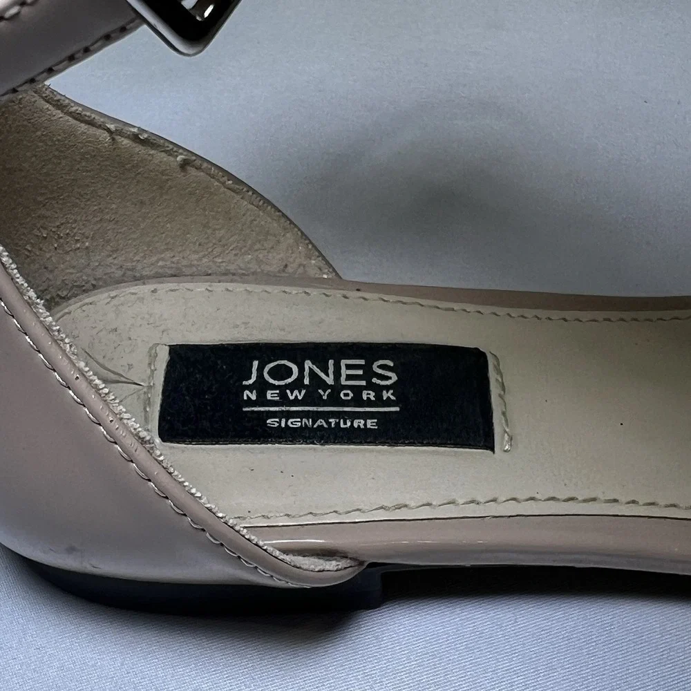 Jones New York Signature Ankle Straps Flat Sandals Shoes‎ Rose Gold Size 6